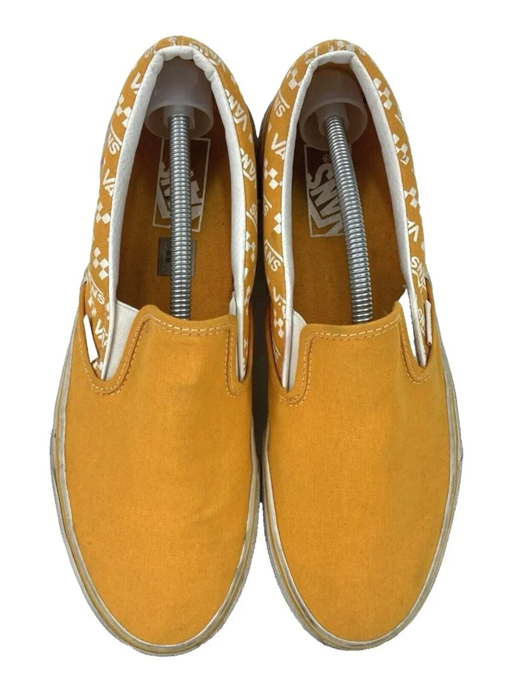 Vans OTW Men 9.5/Women 11-Mustard Yellow/Logo + Checkered Low Skate Shoe 507452